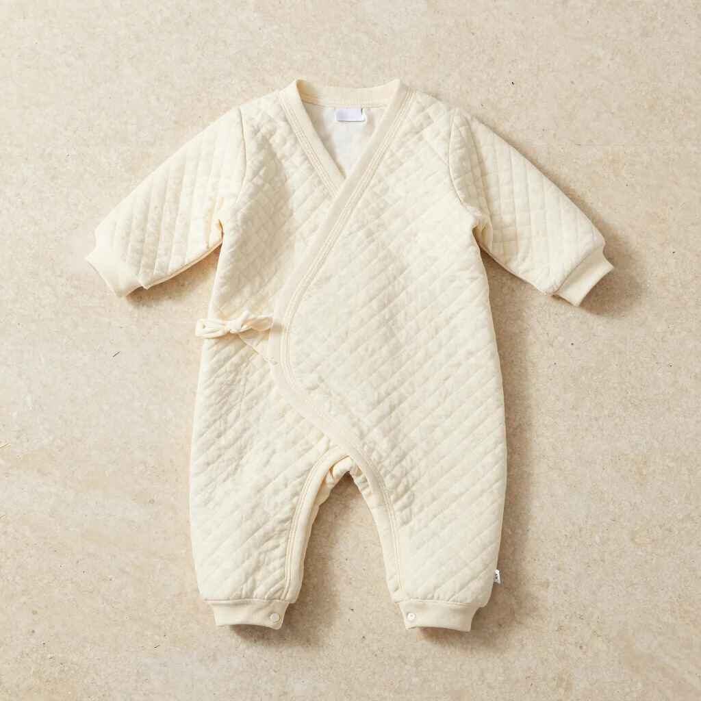 Quilted Cotton Kimono Bodysuit