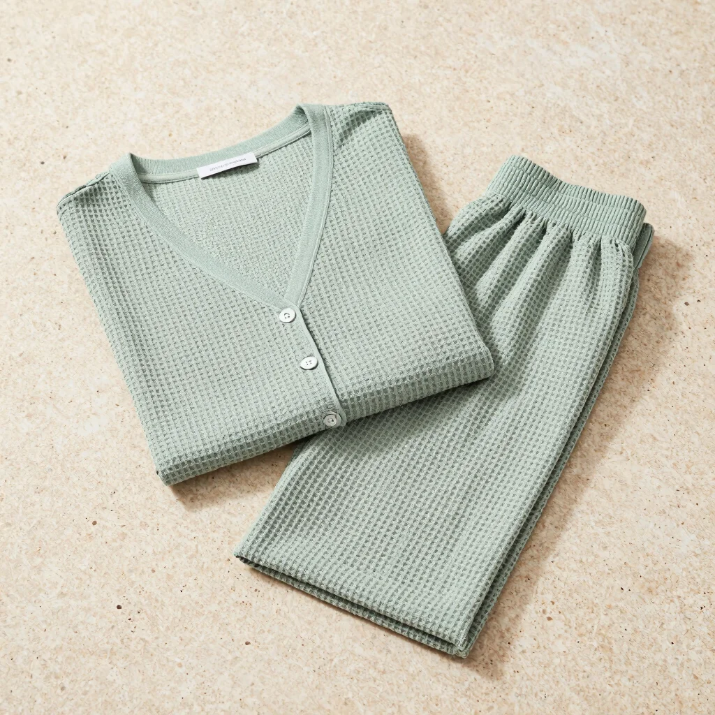 Waffle Knit Lounge Set