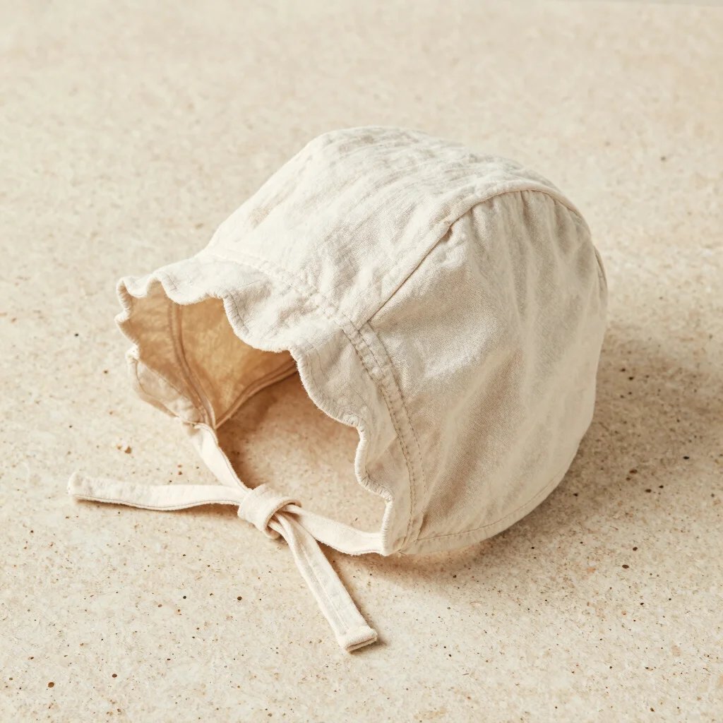 Scalloped Muslin Sun Bonnet